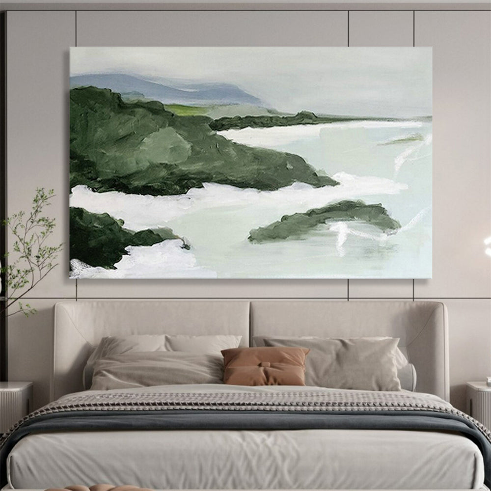 Green - Blue Landscape Abstract for Nature - Themed Spa DLZ2987