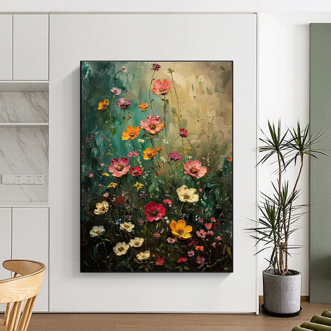 Wildflower Meadow Art for Rustic Kitchen & Outdoor - Inspired Gallery DLZ2254