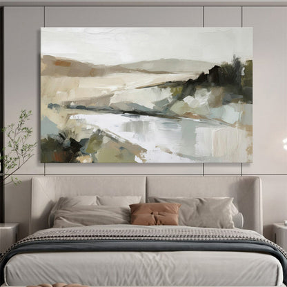 Minimalist Landscape Abstract Art for Scandinavian - Style Home Offices DLZ2622