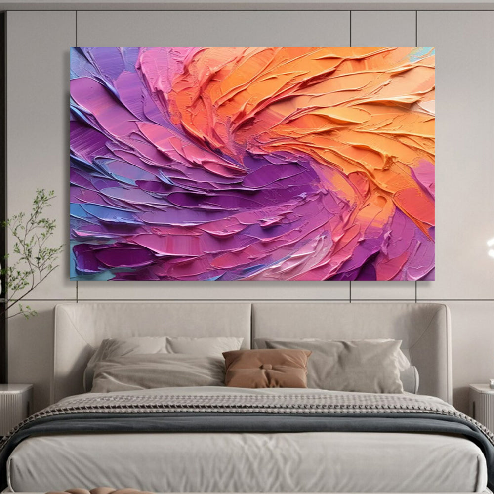 Pink - Purple - Orange Swirl Art for Modern Art Gallery Interactive Spaces DLZ3204