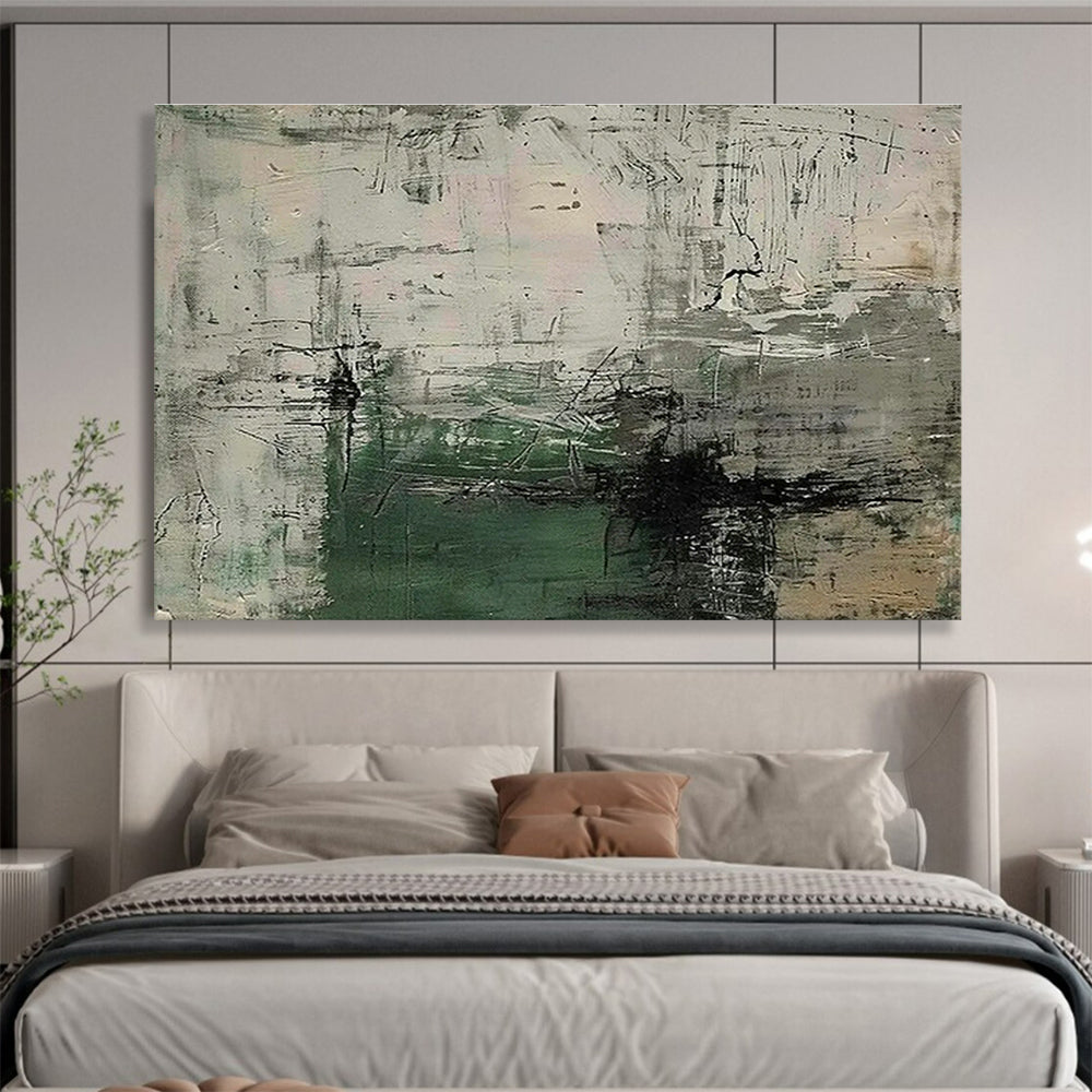 Gray - Green Abstract Art for Minimalist Office Waiting Rooms DLZ2535