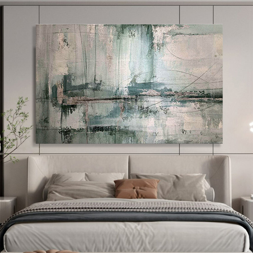 Gray - Green Abstract Art for Modern Office Waiting Rooms DLZ2562
