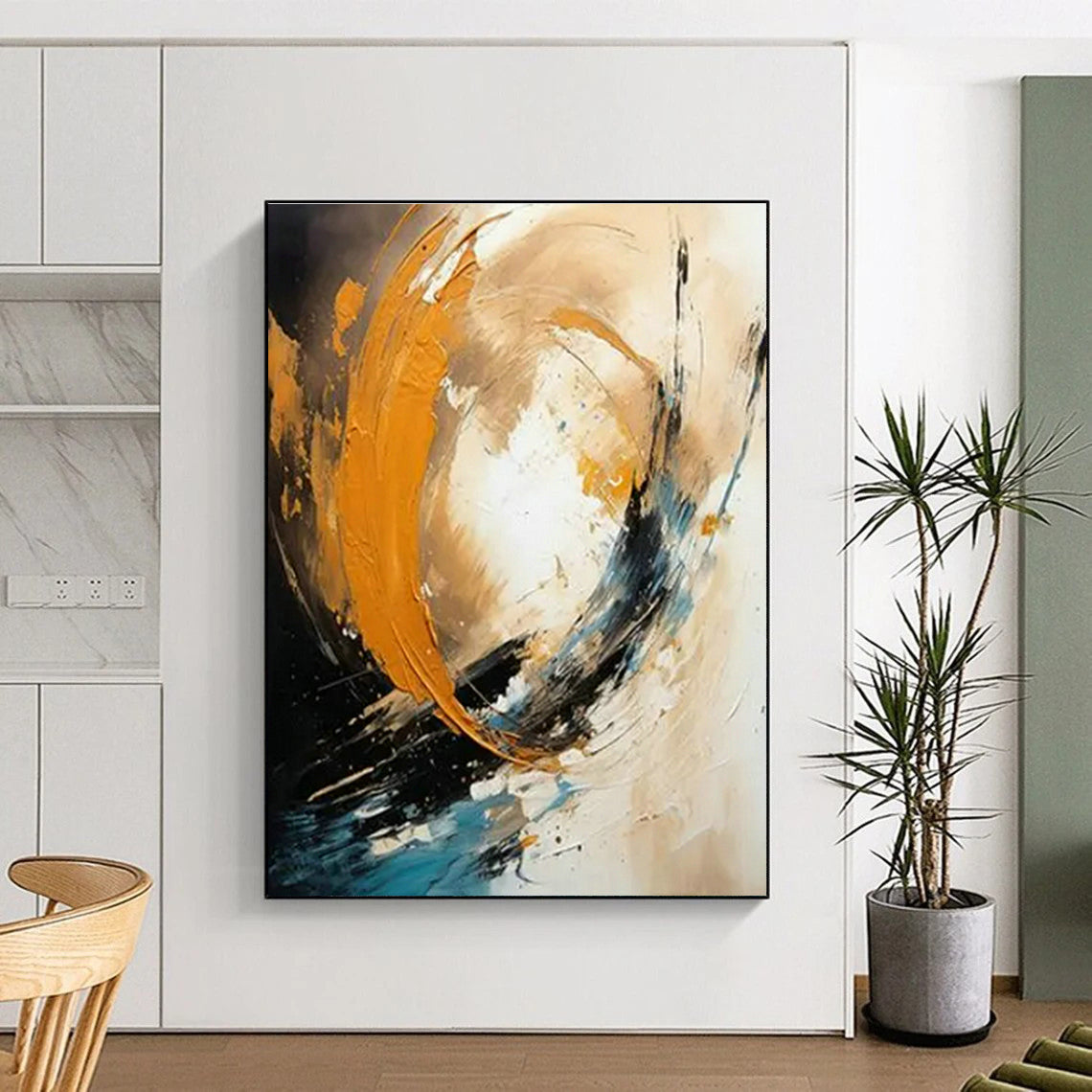 Dynamic Circle Abstract Art for Trendy Café & Art - Lovers’ Studio DLZ1712