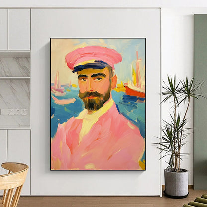 Portrait in Pink for Nautical - Themed Restaurant & Art - Loving Home STSC1161