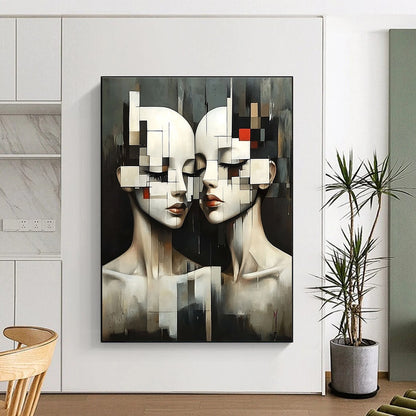 Cubist Faces Art for Modern Art Museum & Creative Home Studio STSC1447