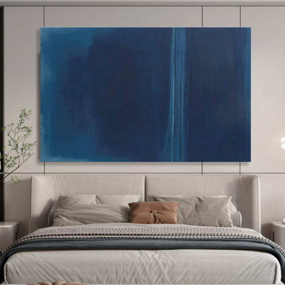 Blue Minimalist Abstract Art for Modern Home Offices DLZ2483