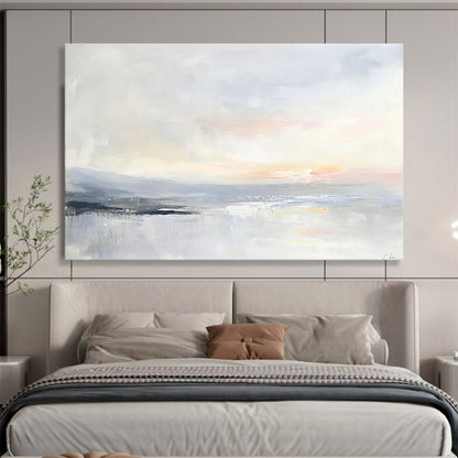Soft - Toned Sunset Art for Romantic Bedroom & Luxury Spa Lounge SC161