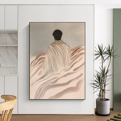 Striped Figure in the Wind Art for Bohemian Home & Wellness Retreat STSC1116