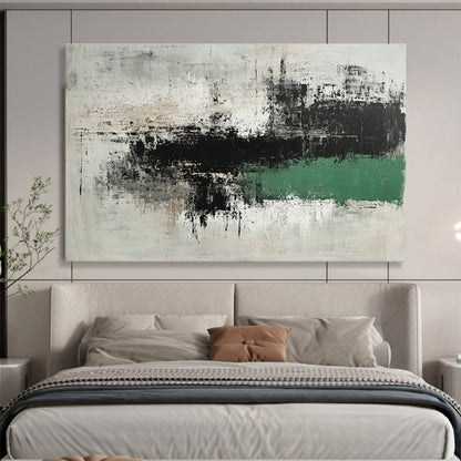 Gray - Black - Green Abstract Art for Industrial - Style Office & Modern Art Gallery SC220