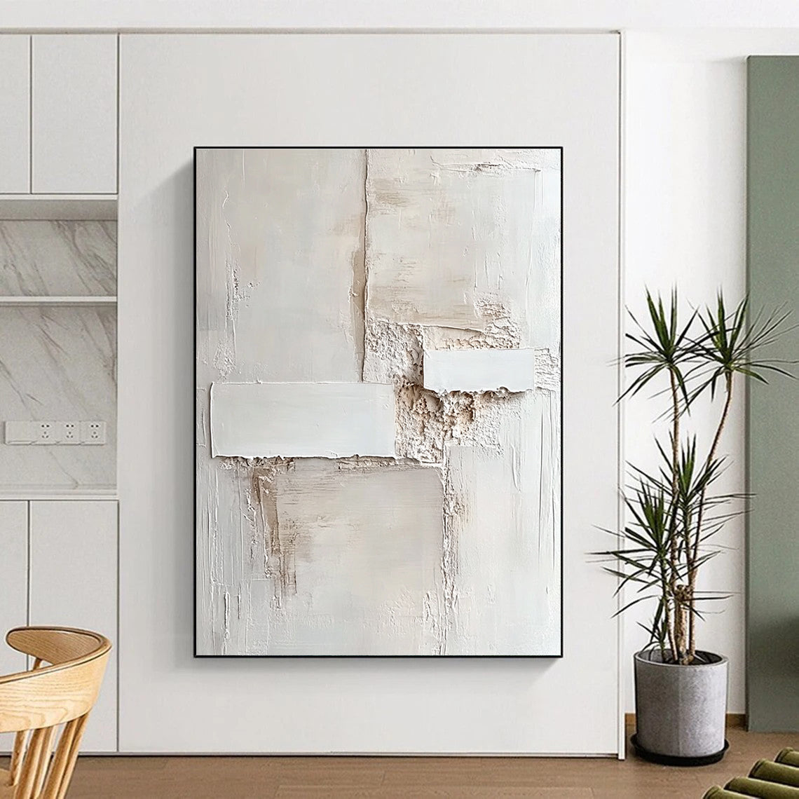 Textured White Abstract for Contemporary Art Gallery & Minimalist Spa STSC1157