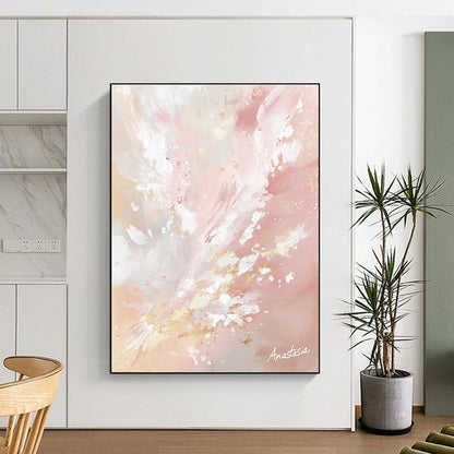 Pink and Gold Abstract for Luxurious Living Room & Wedding Venue Decor STSC1201