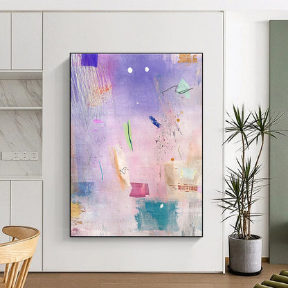 Pastel Abstract Collage for Feminine - Inspired Nursery & Whimsical Café STSC605