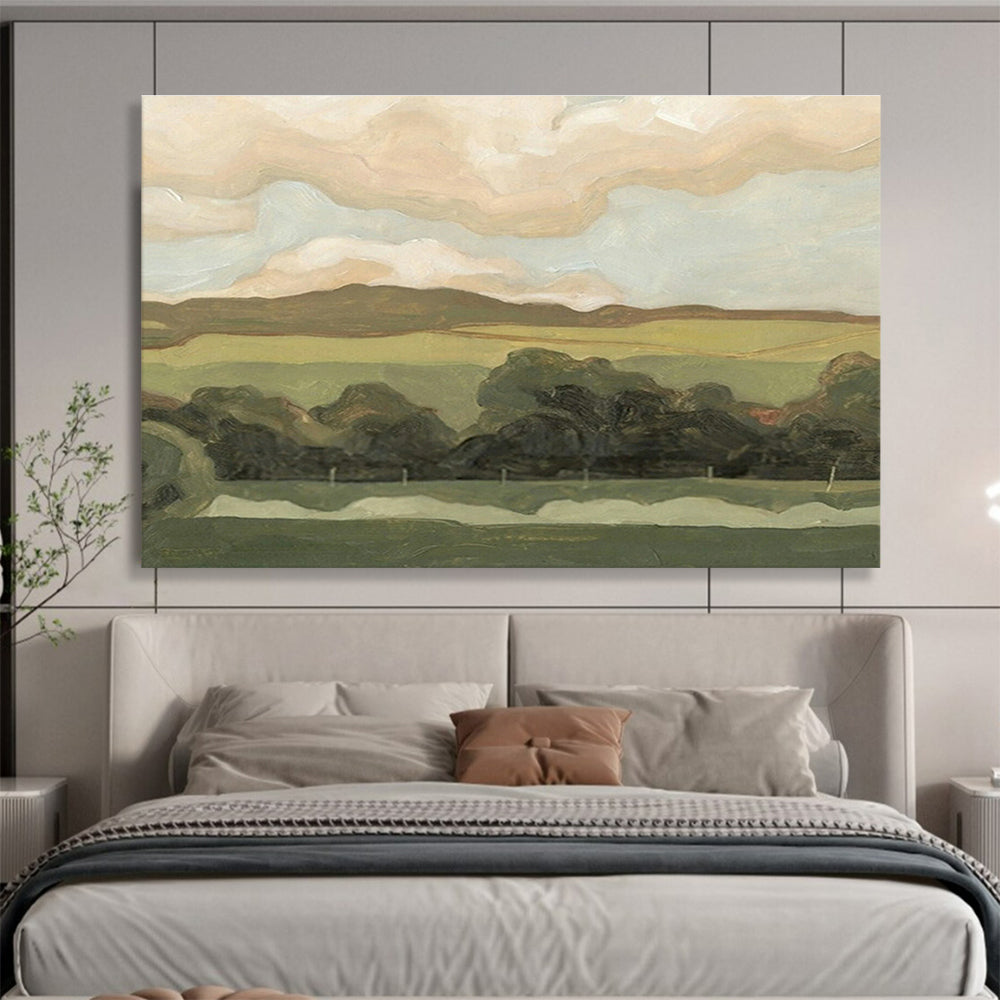 Pastoral Landscape Oil Painting for Country - Style Dining Room DLZ2809