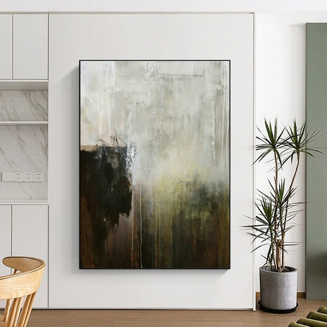 Multitone Abstract Art for Contemporary Home Office & Art - Focused Café DLZ2059