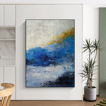 Blue - Tone Landscape Abstract Art for Living Room & Sunroom DLZ0545