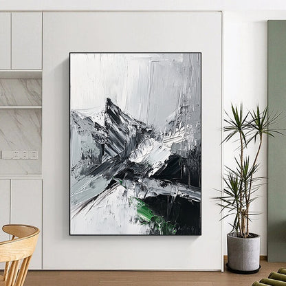 Monochrome Abstract Mountain for Adventure - Themed Office & Nature - Inspired Home STSC427