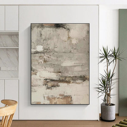 Gray - White Abstract Art for Calming Home Bedroom Ceiling Accents DLZ0209