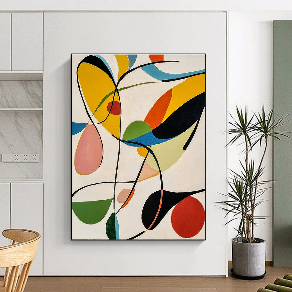 Colorful Abstract Shapes Art for Creative Studio & Playful Kids’ Room STSC1315