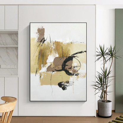 Warm - Toned Abstract Art for Cozy Living Room & Rustic Café DLZ0810