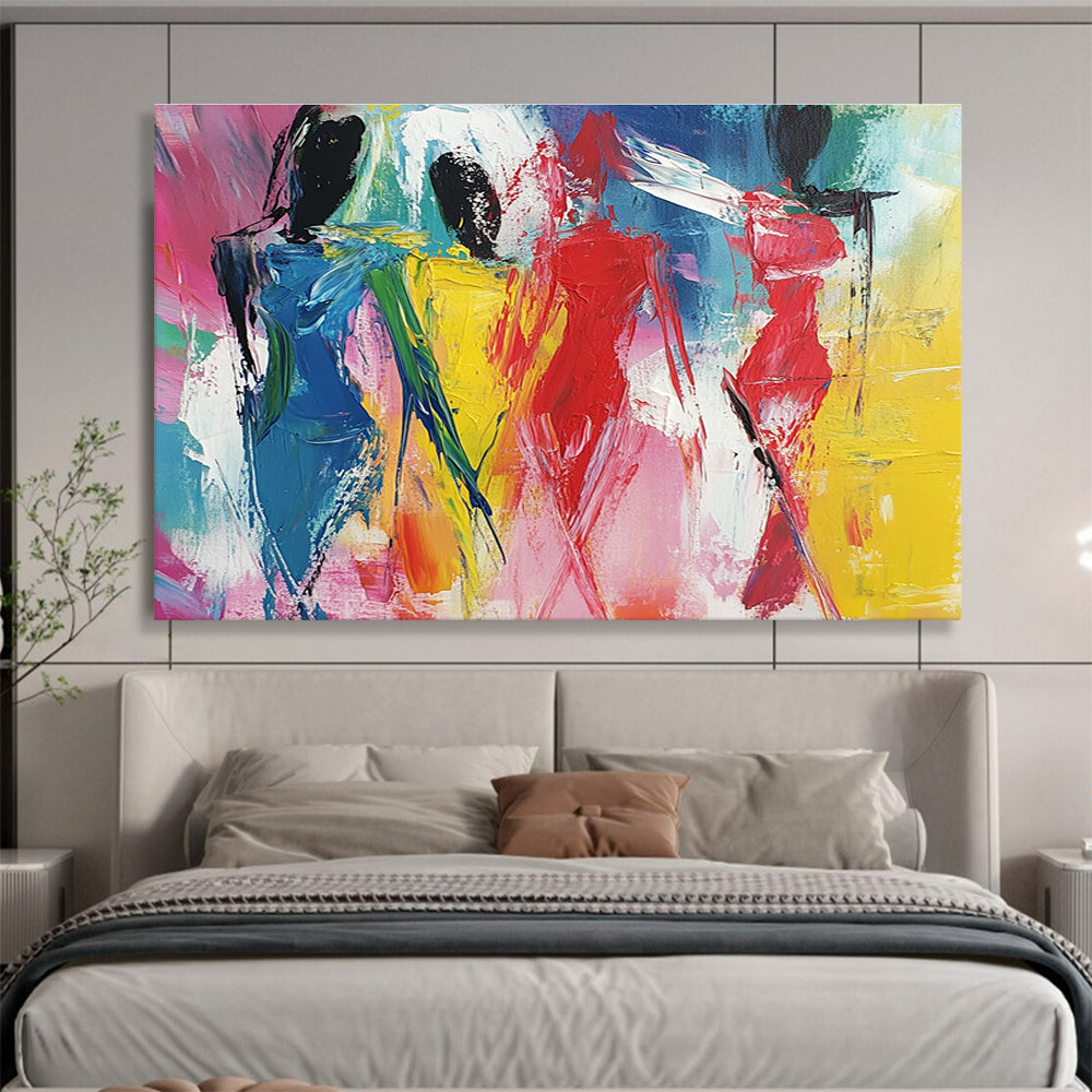 Colorful Abstract Figures Art for Fashion Boutique & Artistic Event Space SC188