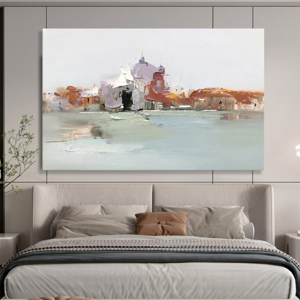Hazy Rooftops & Water Art for Travel Bug - Filled Living Room DLZ3015