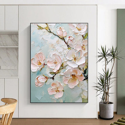 Textured Pink Blossoms for Girly Bathroom & Floral - Themed Tea Room STSC875