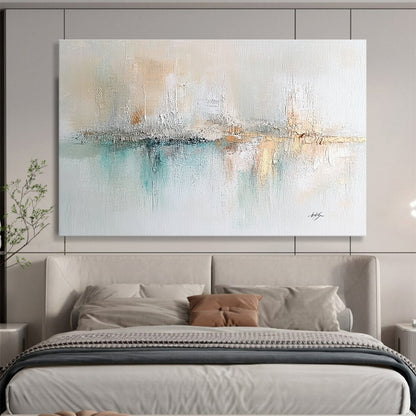Light - Toned Abstract Landscape Art for Coastal Home Office & Serene Meditation Space SC208
