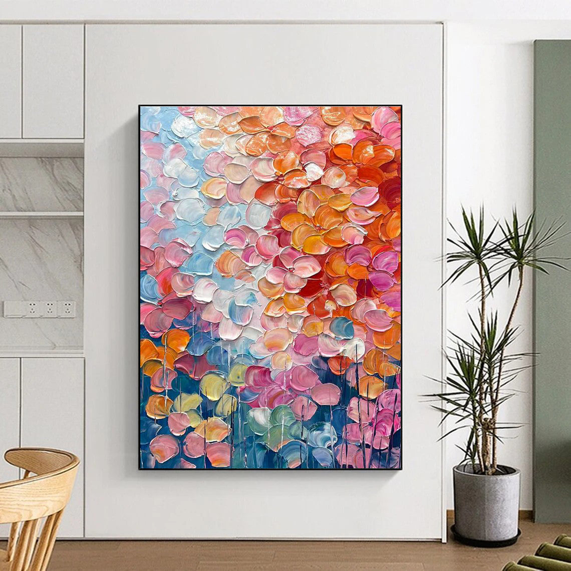 Pastel Flower Field Art for Wedding Venue & Spa Retreat DLZ2357