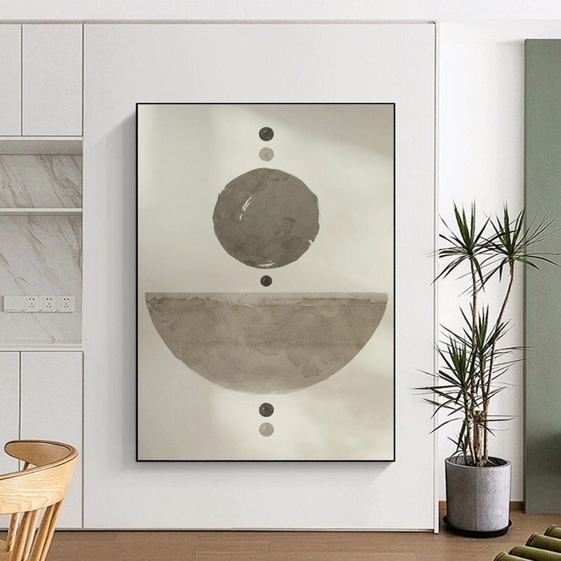 Zen - Inspired Circular Art for Minimalist Office & Meditation Corner DLZ1372
