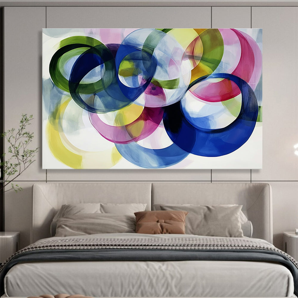 Interlocking Color Rings Art for Fashion Boutique & Art - Loving Home Office SC525