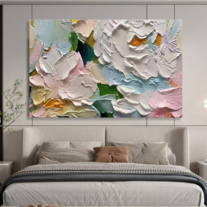 Pastel Flower Relief Art for Bridal Boutique Fitting Rooms DLZ3201