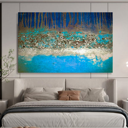 Blue - Brown Tree - Shadow Abstract Art for Cozy Reading Nook DLZ2769