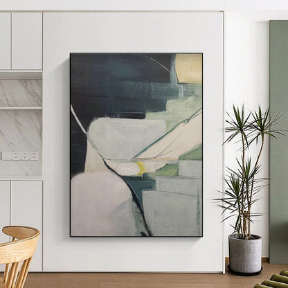 Geometric Cool - Tone Abstract for Scandinavian - Style Wellness Center & Modern Corporate Office DLZ0878