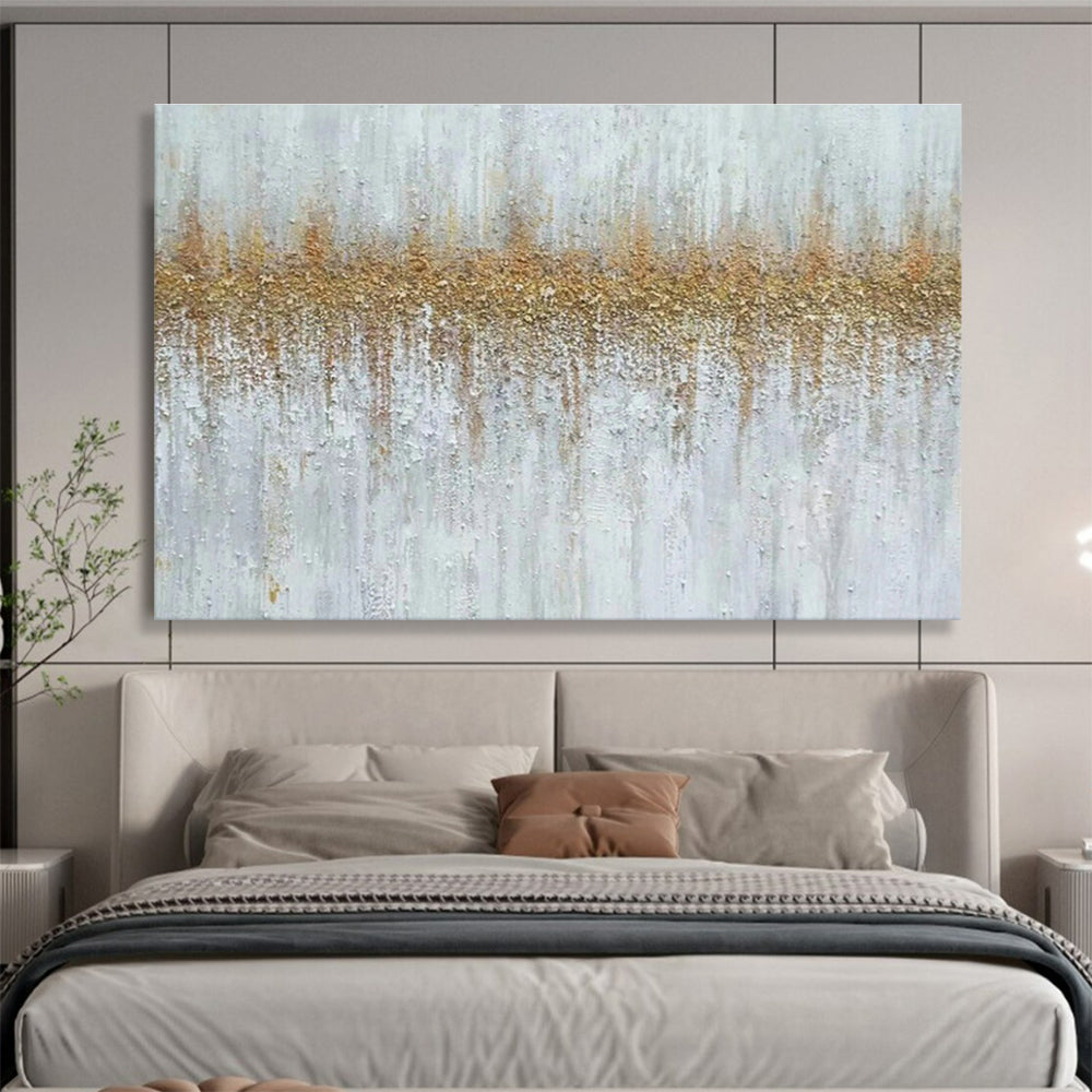 Gold - Gray Texture Abstract Art for Luxury Hotel Spa Waiting Areas DLZ2686