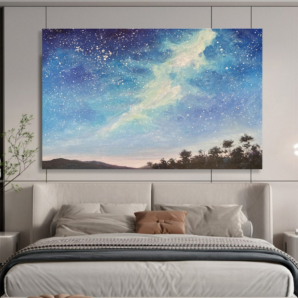 Galaxy Night View Oil Painting for Celestial - Themed Home Theaters DLZ2498