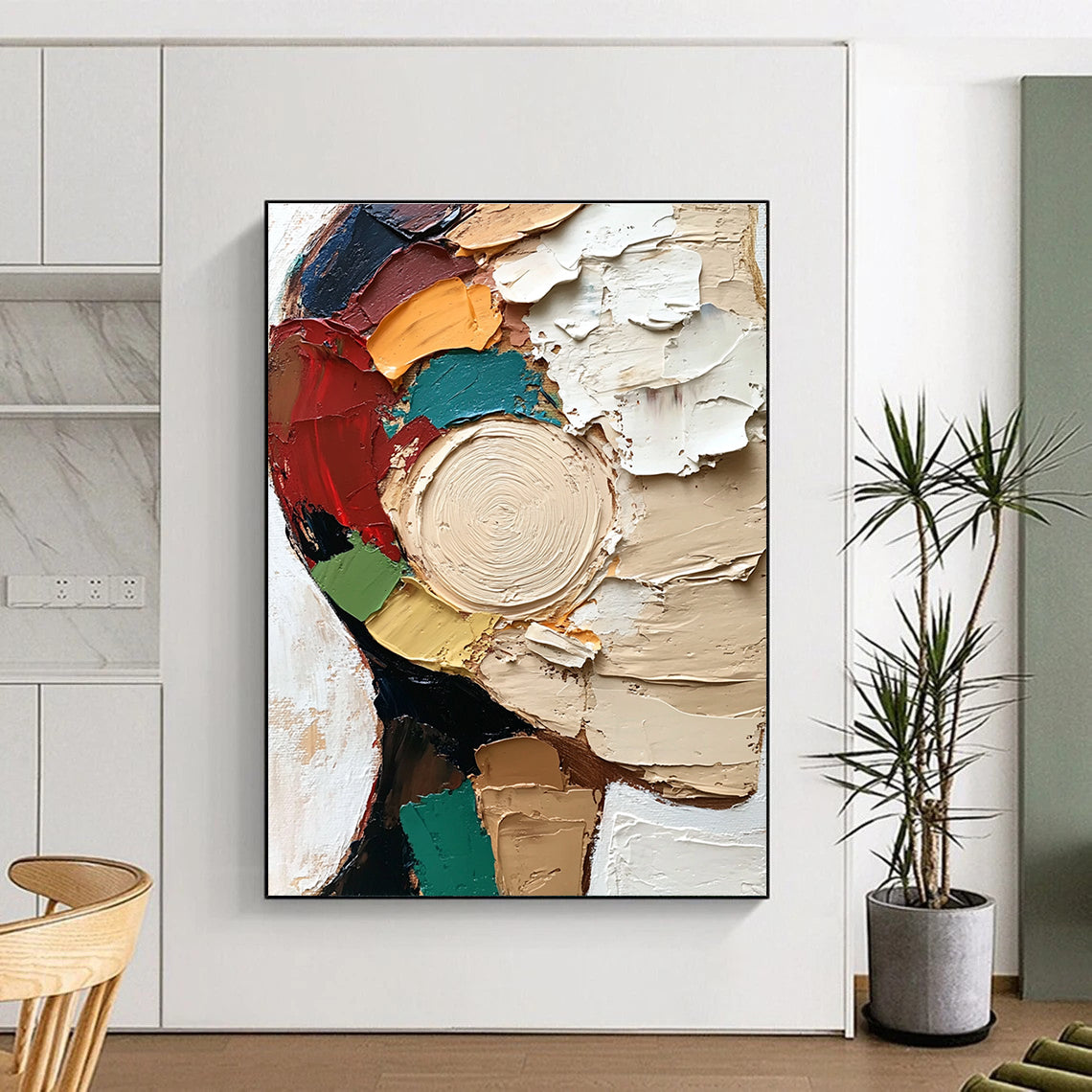 Textured Portrait Abstract for Contemporary Art Gallery & Avant - Garde Home STSC283