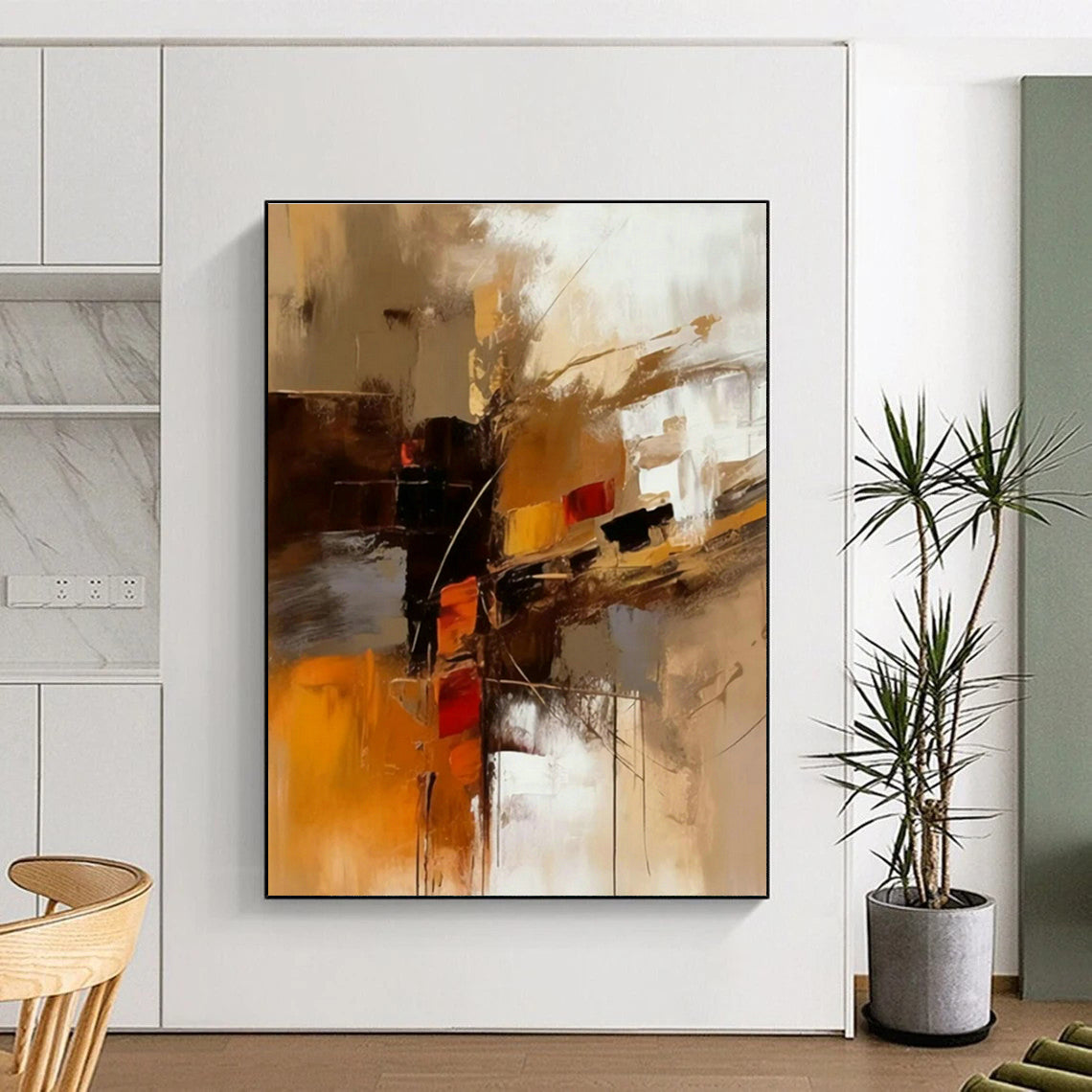 Dynamic Warm - Toned Art for Creative Studio & Modern Lounge DLZ1444