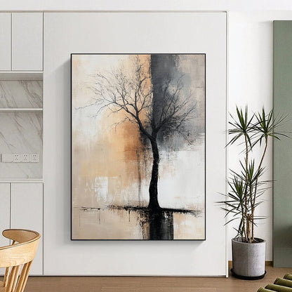 Bare Tree Abstract Reflection for Minimalist Bedroom & Nature - Inspired Office STSC492