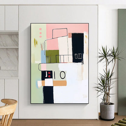 Pastel Geometric Abstraction for Bohemian Café & Creative Studio STSC1072