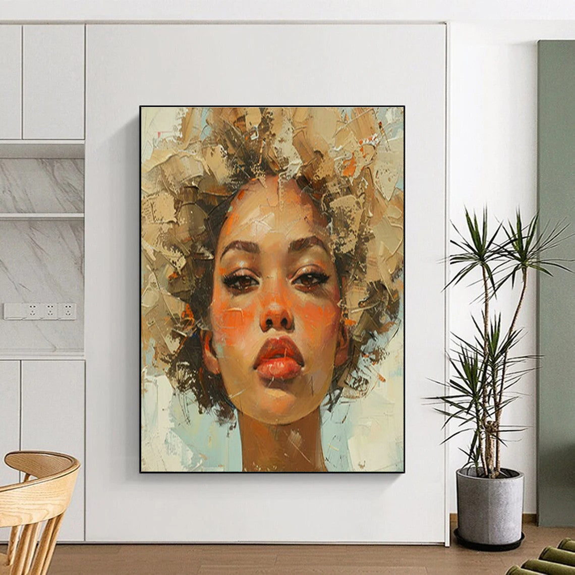 Portrait Oil Painting for Cultural Center & Elegant Home Bedroom DLZ1737
