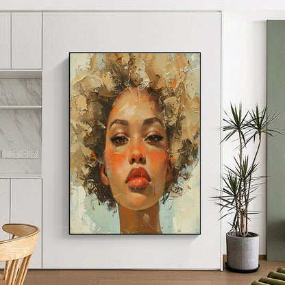Portrait Oil Painting for Cultural Center & Elegant Home Bedroom DLZ1737