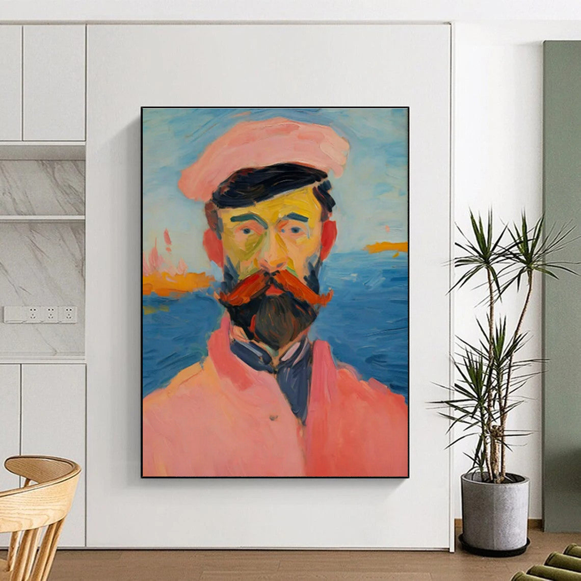 Portrait Art with Coastal Background for Nautical - Themed Restaurant & Art - Focused B&B DLZ1762