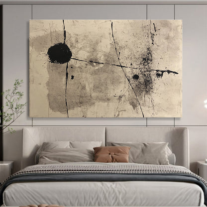 Black Ink Abstract Art for Industrial - Chic Café & Avant - Garde Art Gallery SC093