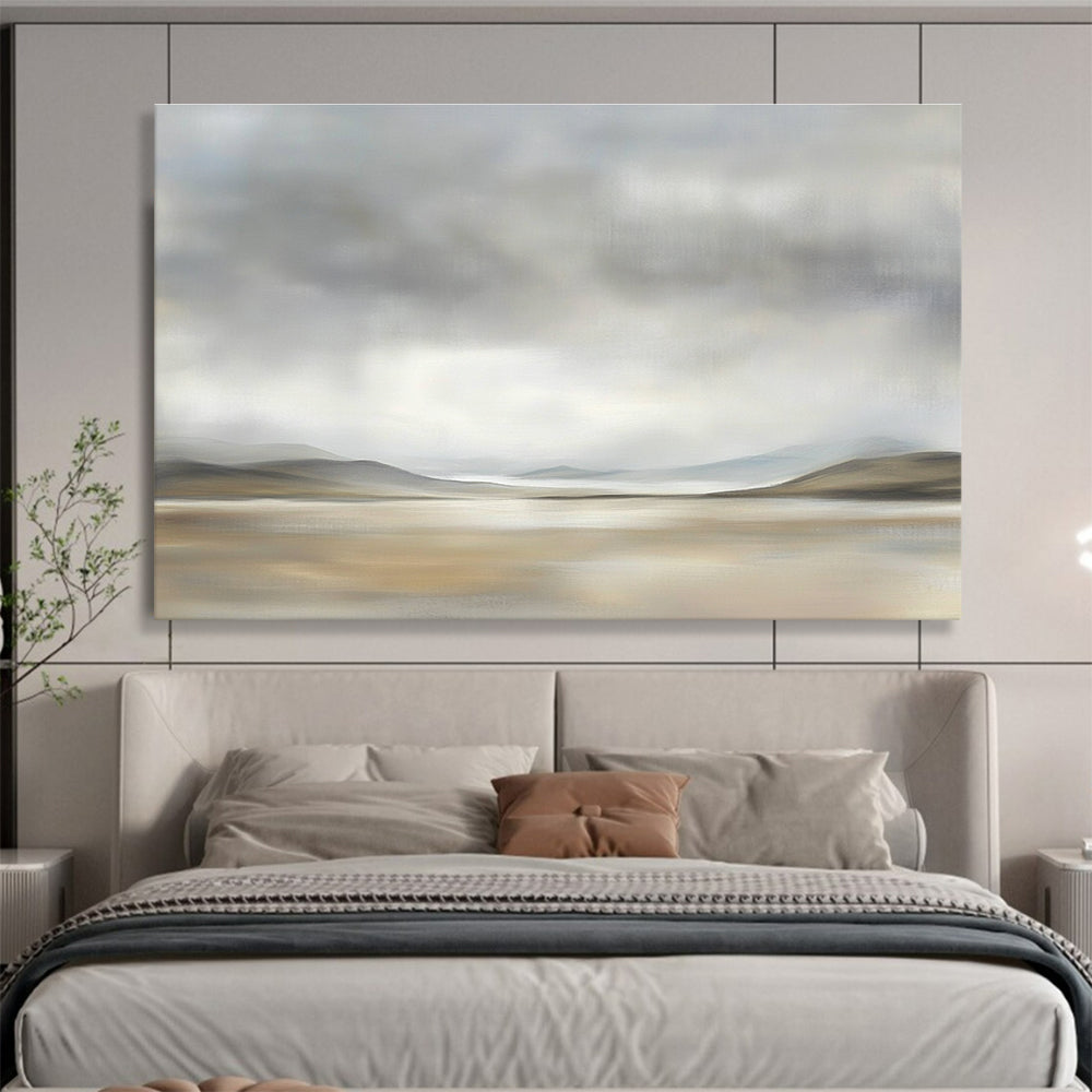 Gray Tonal Landscape Art for Modern Gallery & Serene Waiting Room SC073