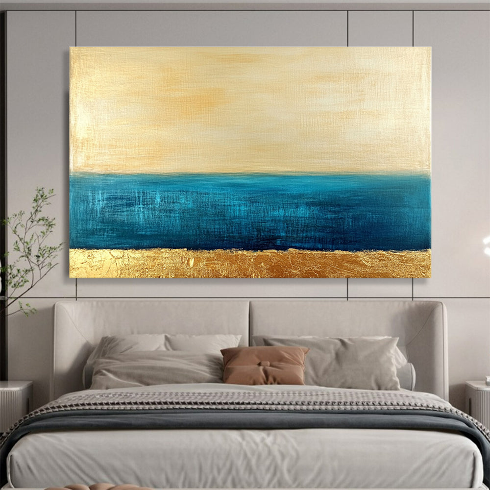 Minimalist Sea and Sky Art for Coastal Home Living Room & Serene Spa Lounge SC172
