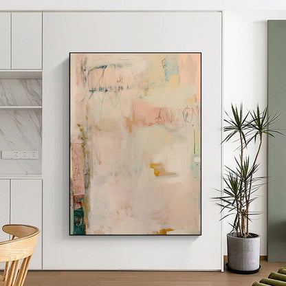 Soft Pastel Abstract Art for Women’s Wellness Retreat & Shabby - Chic Home Parlor DLZ1529