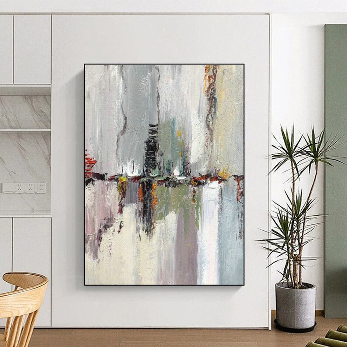 Abstract City Reflection Art for Urban Loft & Rooftop Bar DLZ0624