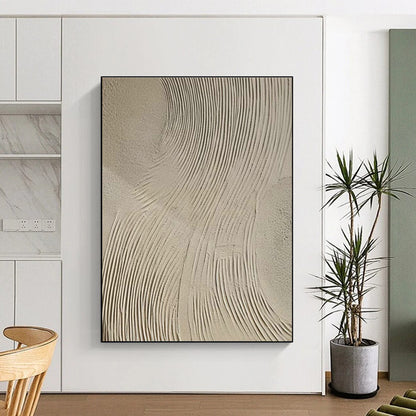 Beige Wave - Texture Art for Spa Wellness Center Relaxation Zones DLZ0193