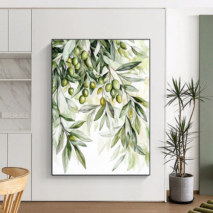 Olive Branches Fresh Botanical Art for Mediterranean - Style Kitchen & Nature - Lover’s Home Office STSC1460