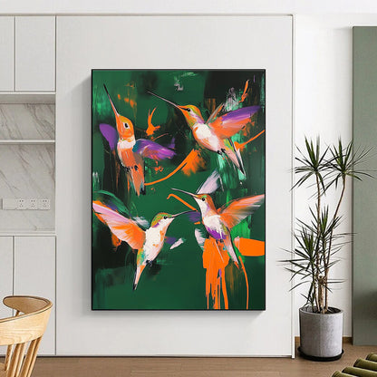 Colorful Hummingbirds for Tropical - Themed Café & Lively Home Sunroom STSC1014